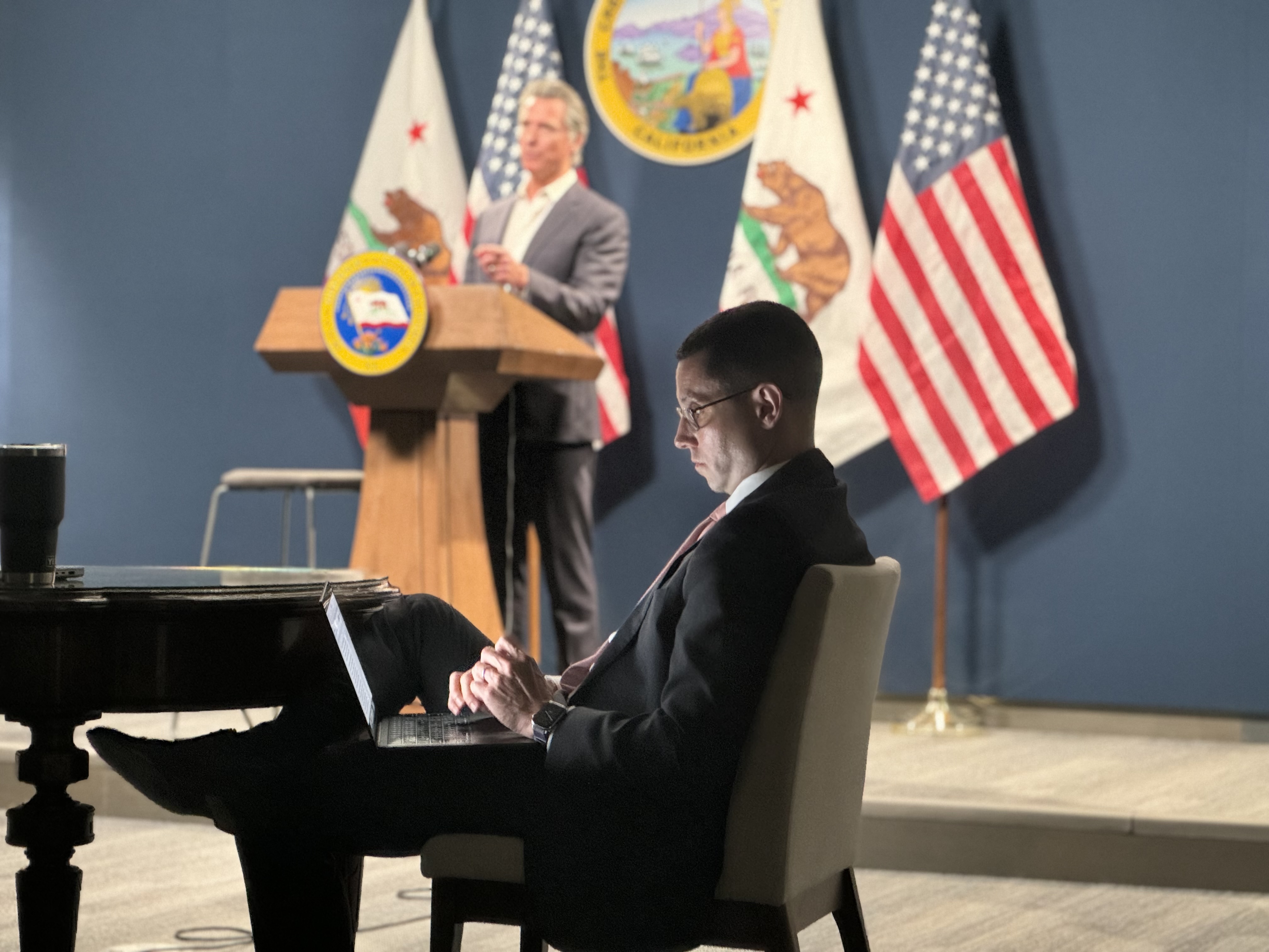 Jason Elliott at Governor's press conference